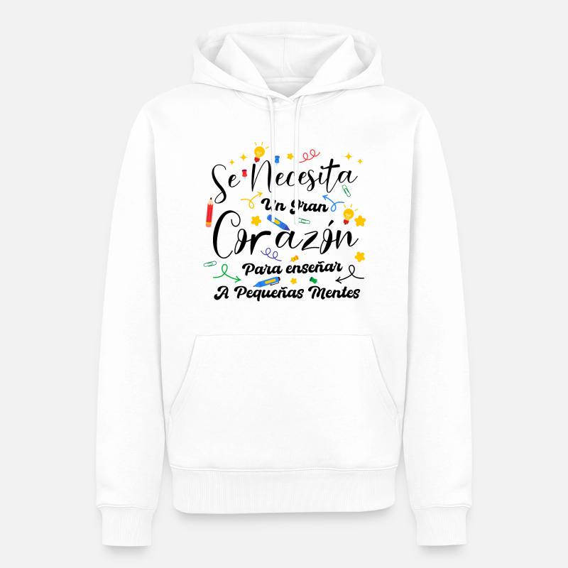 Drôle de cadeau d’enseignant enseignant - Sweat à capuche Premium bio Homme - blanc