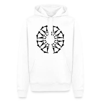 Conception tri-circulaire - Sweat à capuche Premium bio Homme - blanc - Devant - Nico (187cm)