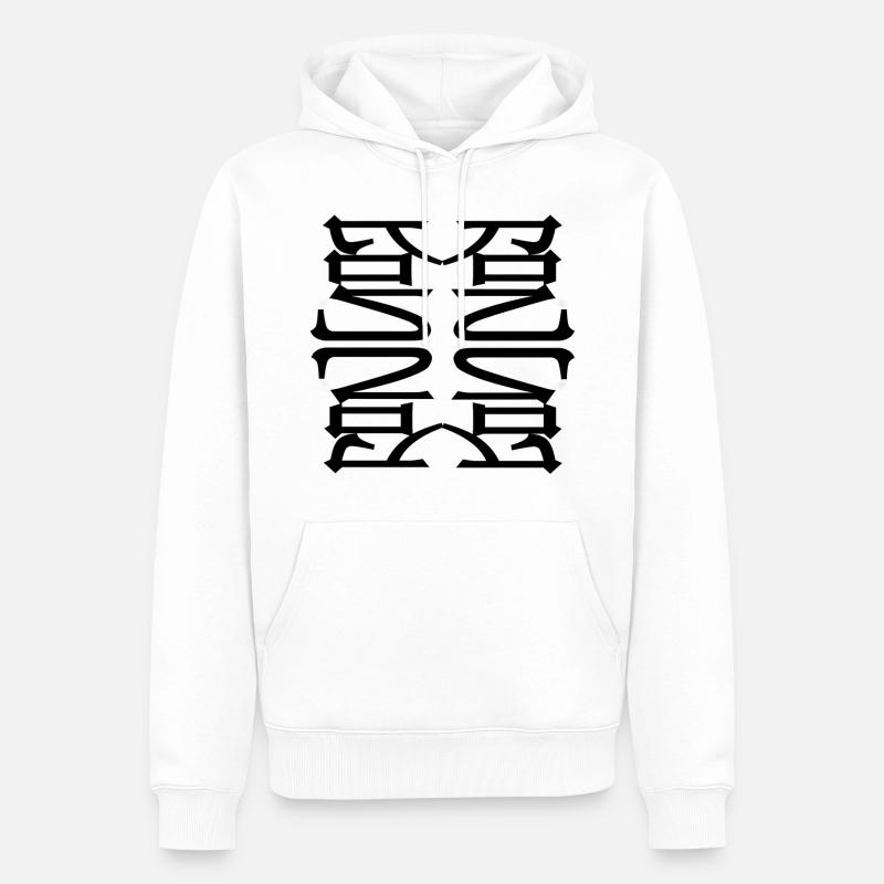 impressionner - Sweat à capuche Premium bio Homme - blanc