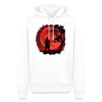 Samurai - Männer Premium Bio Hoodie - Weiß - Vorne - Nico (187cm)