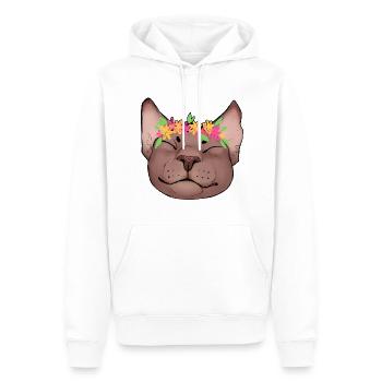 Sommerliche Katze - Männer Premium Bio Hoodie - Weiß - Vorne - Nico (187cm)