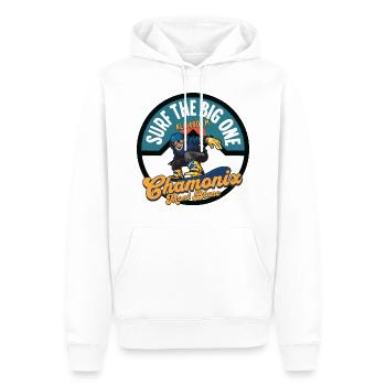Surf the big one Chamonix Mont Blanc - Men’s Premium Organic Hoodie - white - Front - Nico (187cm)