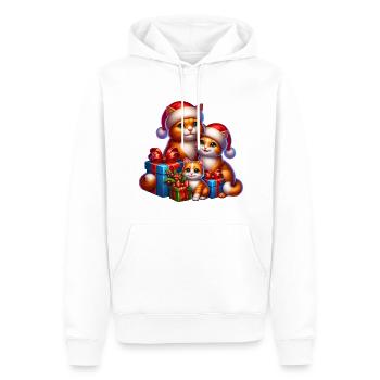 Cats Family Christmas - Men’s Premium Organic Hoodie - white - Front - Nico (187cm)
