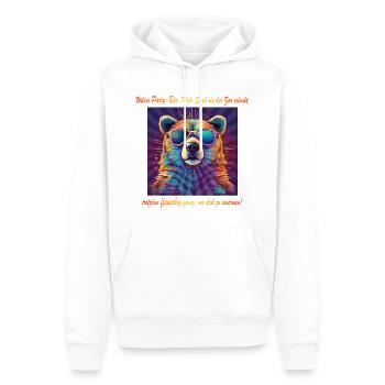 Party Bär - Männer Premium Bio Hoodie - Weiß - Vorne - Nico (187cm)
