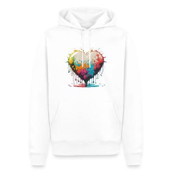 Colorful Drops of Love: Ein herzerwärmender Cartoon Des - Männer Premium Bio Hoodie - Weiß - Vorne - Nico (187cm)