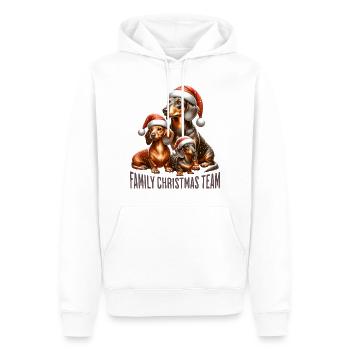 Family Christmas Team Dachshund Weihnachten - Männer Premium Bio Hoodie - Weiß - Vorne - Nico (187cm)