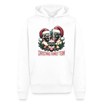 Christmas Family Team Pug Christmas Xmas - Men’s Premium Organic Hoodie - white - Front - Nico (187cm)