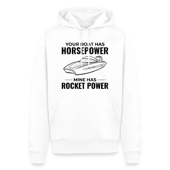 L’art de la course de hors-bord pour les amateurs de motonautisme - Sweat à capuche Premium bio Homme - blanc - Devant - Nico (187cm)