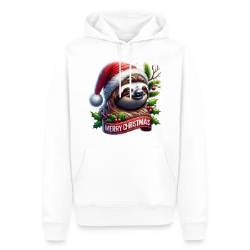 Joyeux Noël Costume de paresseux - Sweat à capuche Premium bio Homme - blanc - Devant - Nico (187cm)