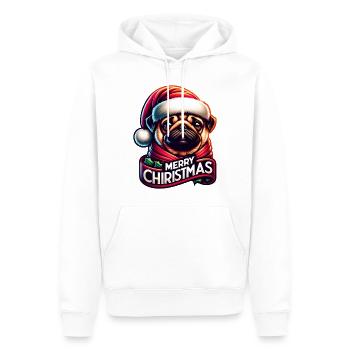 Pug Christmas Costume Christmas Decoration Outfit - Men’s Premium Organic Hoodie - white - Front - Nico (187cm)