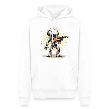 Le Maestro Robotique - Sweat à capuche Premium bio Homme - blanc - Devant - Nico (187cm)