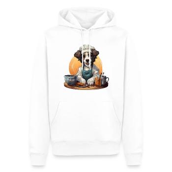 Le Pawista - Sweat à capuche Premium bio Homme - blanc - Devant - Nico (187cm)