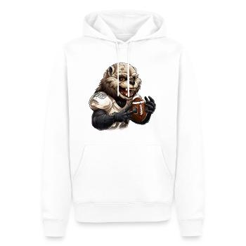 L’athlète de la caféine - Sweat à capuche Premium bio Homme - blanc - Devant - Nico (187cm)