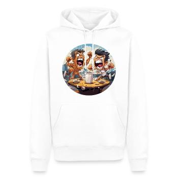 The Coffee Pucksters - Men’s Premium Organic Hoodie - white - Front - Nico (187cm)