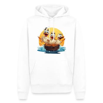 The Flapjack Frenzy - Men’s Premium Organic Hoodie - white - Front - Nico (187cm)