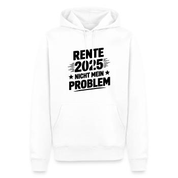 La rente 2025 n’est pas mon problème - Sweat à capuche Premium bio Homme - blanc - Devant - Nico (187cm)