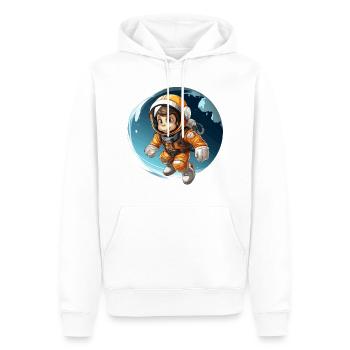Der Weltraumprimat - Männer Premium Bio Hoodie - Weiß - Vorne - Nico (187cm)