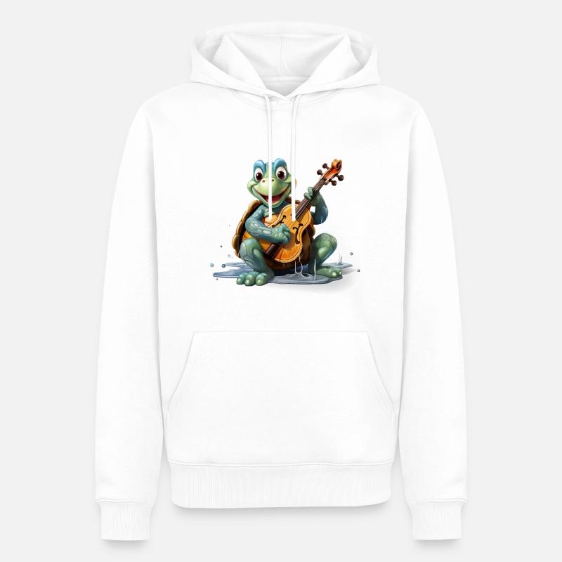 Der langsame Geiger - Männer Premium Bio Hoodie - Weiß