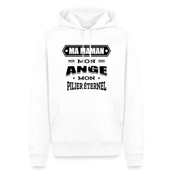 MA MAMAN MON ANGE MON PILIER ETERNEL - Sweat à capuche Premium bio Homme - blanc - Devant - Nico (187cm)