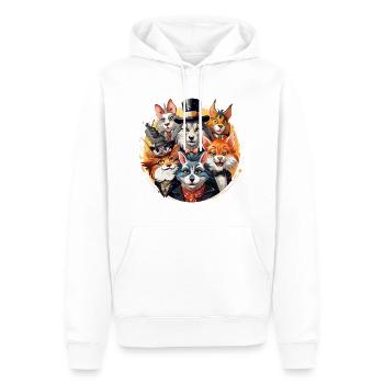 The Animal Masquerade Madness - Men’s Premium Organic Hoodie - white - Front - Nico (187cm)