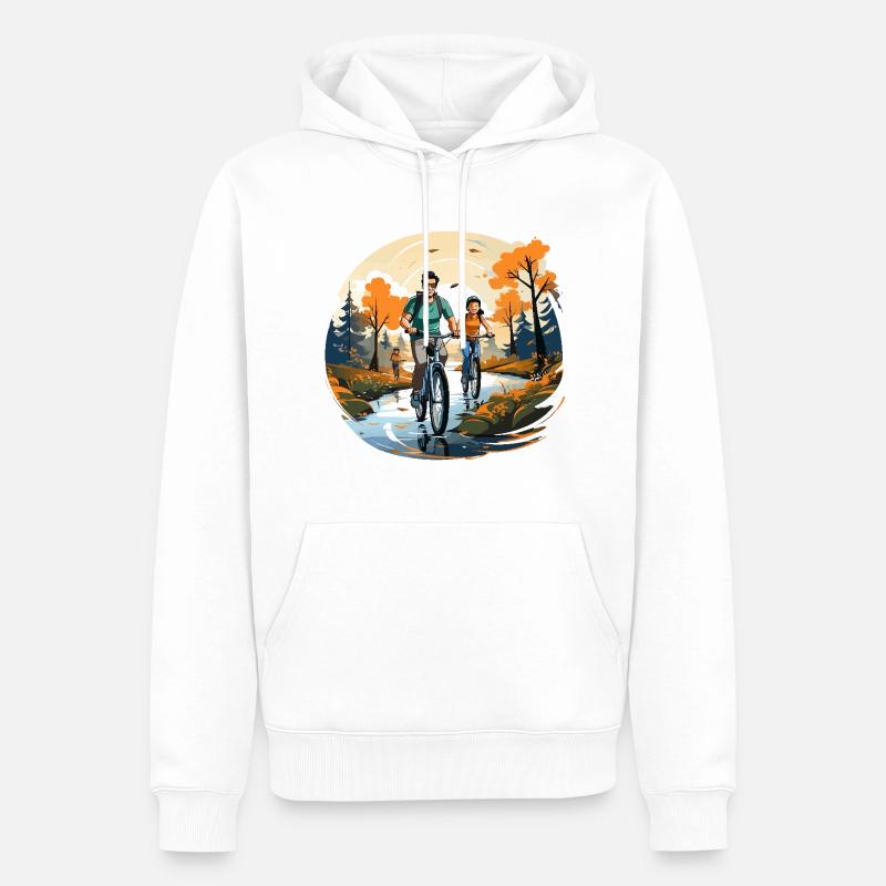Pedale des Miteinanders - Männer Premium Bio Hoodie - Weiß