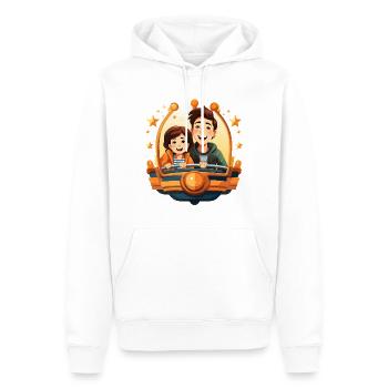 Carousel Magic - Men’s Premium Organic Hoodie - white - Front - Nico (187cm)