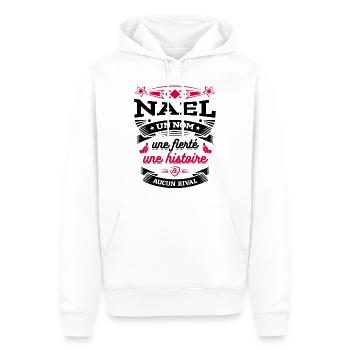 NAEL UN NOM UNE FIERTÉ AUCUN RIVAL - Sweat à capuche Premium bio Homme - blanc - Devant - Nico (187cm)