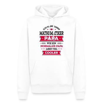 MATHEMATIKER PAPA: COOL, GEBURTSTAG, VATERTAG - Männer Premium Bio Hoodie - Weiß - Vorne - Nico (187cm)