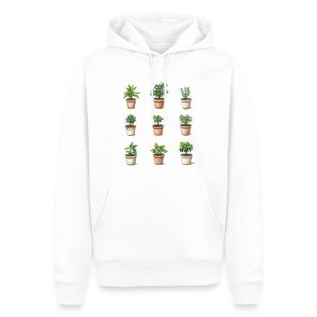 Flower Pots - Männer Premium Bio Hoodie - Weiß - Vorne - Nico (187cm)