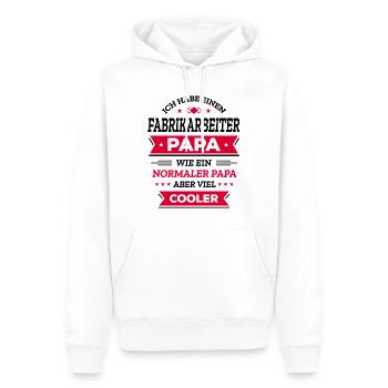 FABRIKARBEITERPAPA GEBURTSTAG WEIHNACHTEN VATERTAG - Männer Premium Bio Hoodie - Weiß - Vorne - Nico (187cm)