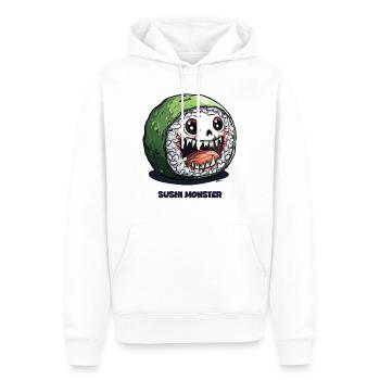 Sushi Monster - Sweat à capuche Premium bio Homme - blanc - Devant - Nico (187cm)