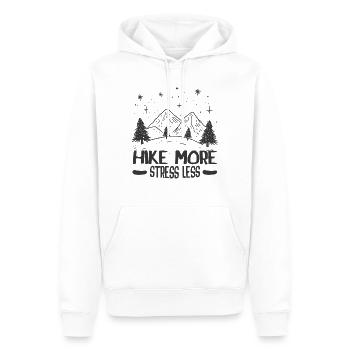 Hike more... - Männer Premium Bio Hoodie - Weiß - Vorne - Nico (187cm)