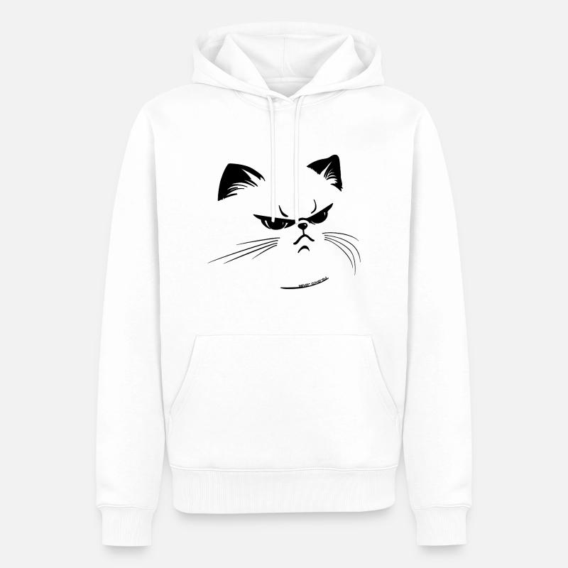 Mürrisch oder nicht? - Männer Premium Bio Hoodie - Weiß