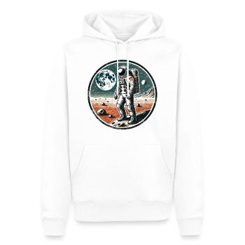 Astronaut - Men’s Premium Organic Hoodie - white - Front - Nico (187cm)