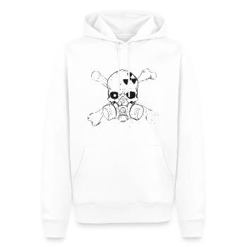Crâne toxique - Sweat à capuche Premium bio Homme - blanc - Devant - Nico (187cm)