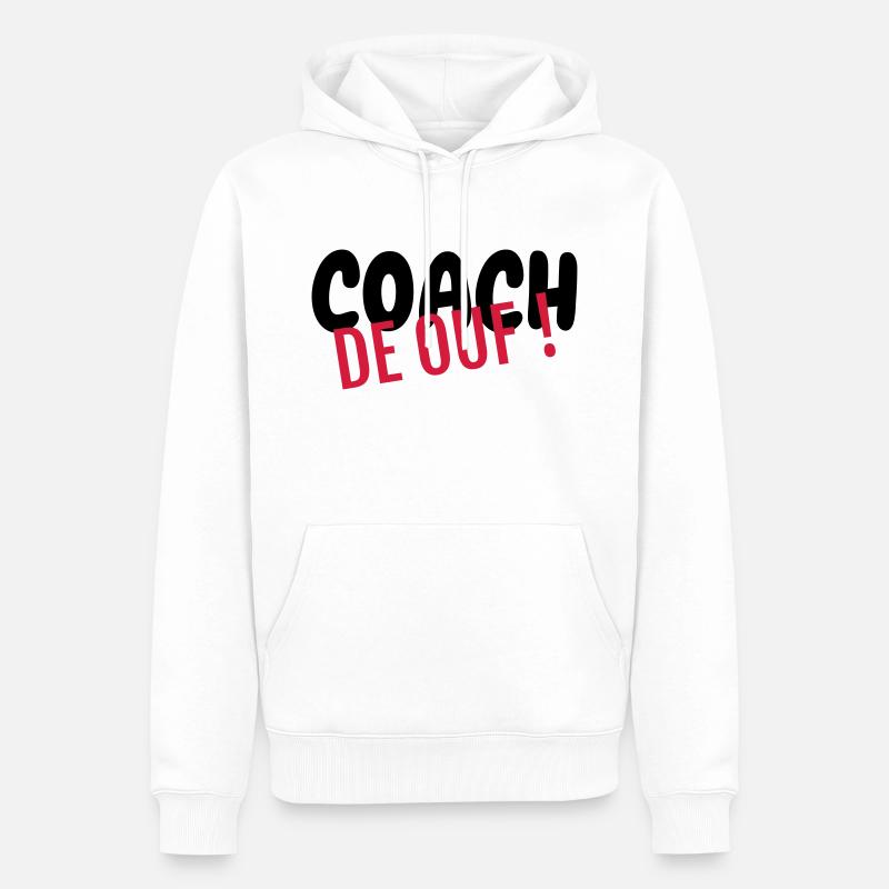 Coach / Coaching / Trainer / Sport - Männer Premium Bio Hoodie - Weiß