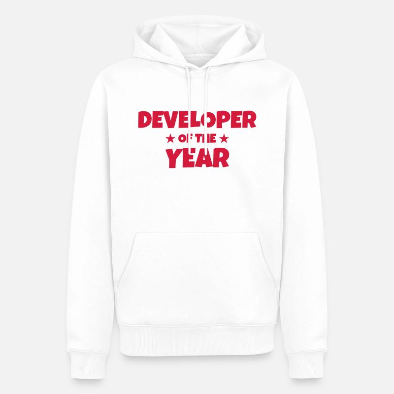 Entwickler / Informatiker / Programmierer / - Männer Premium Bio Hoodie - Weiß