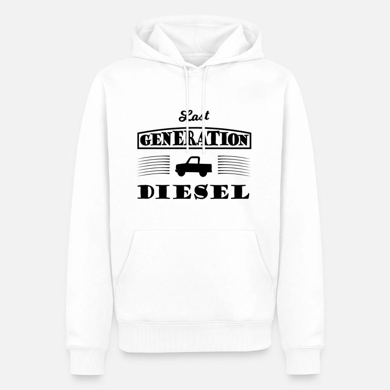 Die letzte Diesel Generation - Männer Premium Bio Hoodie - Weiß