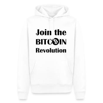 Die finanzielle Bitcoin Revolution - Männer Premium Bio Hoodie - Weiß - Vorne - Nico (187cm)