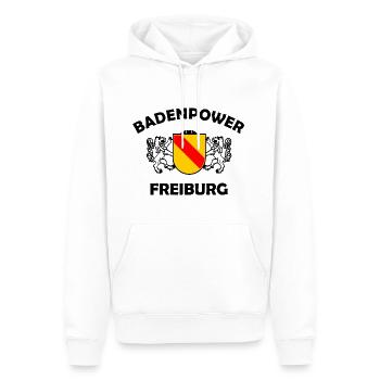 Drôles de dictons de Fribourg-en-Brisgau - Sweat à capuche Premium bio Homme - blanc - Devant - Nico (187cm)