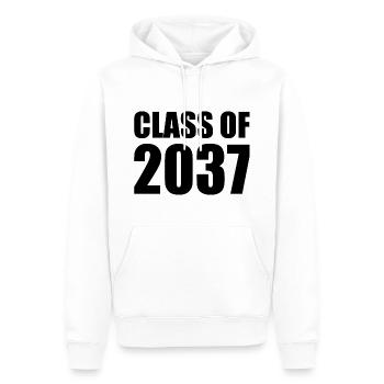 Class of 2037 - Männer Premium Bio Hoodie - Weiß - Vorne - Nico (187cm)