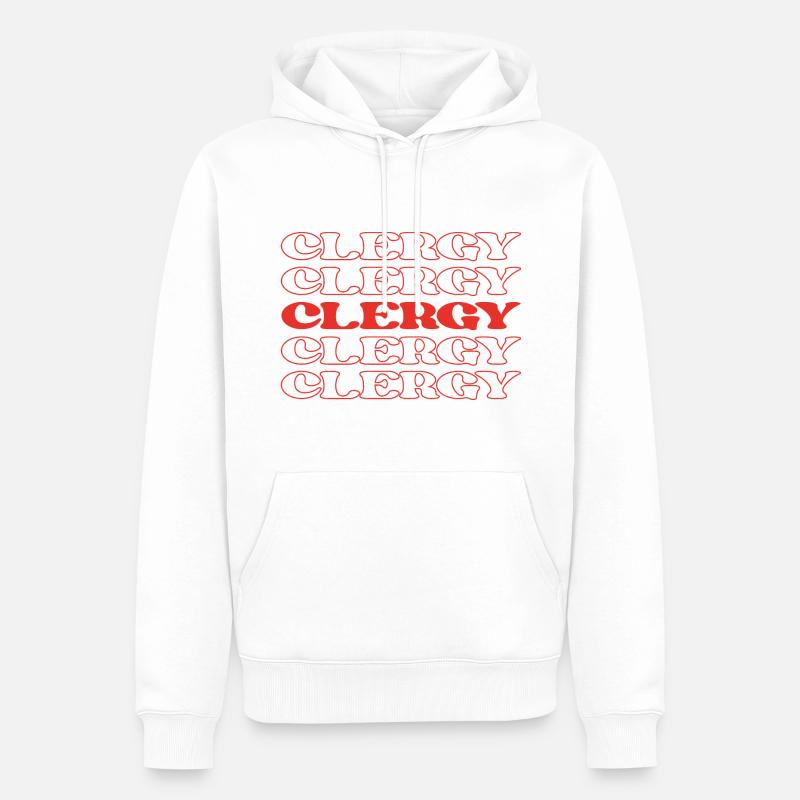 Citations drôles d’appréciation du clergé - Sweat à capuche Premium bio Homme - blanc