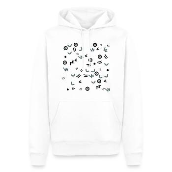 Abstract Pattern 03 - Sweat à capuche Premium bio Homme - blanc - Devant - Nico (187cm)
