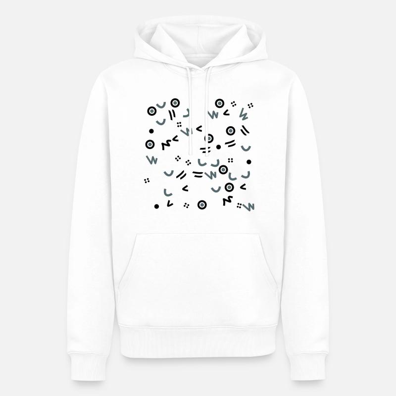 Abstract Pattern 03 - Sweat à capuche Premium bio Homme - blanc