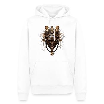 Masque Steampunk Victorien - Sweat à capuche Premium bio Homme - blanc - Devant - Nico (187cm)