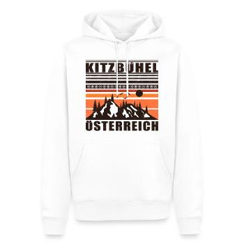 Kitzbühel Autriche Rétro Coucher De Soleil Ski 80s - Sweat à capuche Premium bio Homme - blanc - Devant - Nico (187cm)