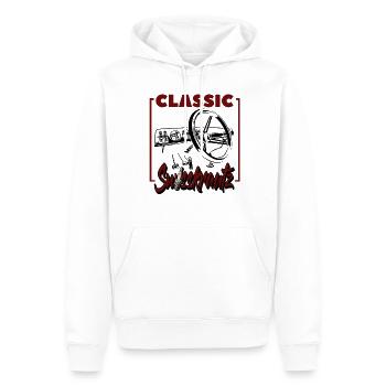 Classic - Männer Premium Bio Hoodie - Weiß - Vorne - Nico (187cm)