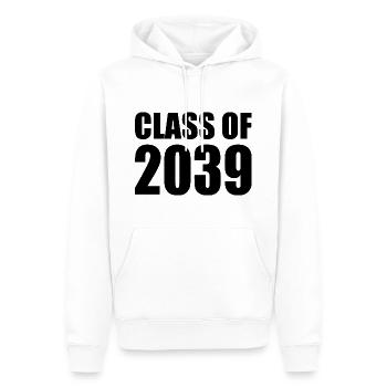 Class of 2039 - Männer Premium Bio Hoodie - Weiß - Vorne - Nico (187cm)