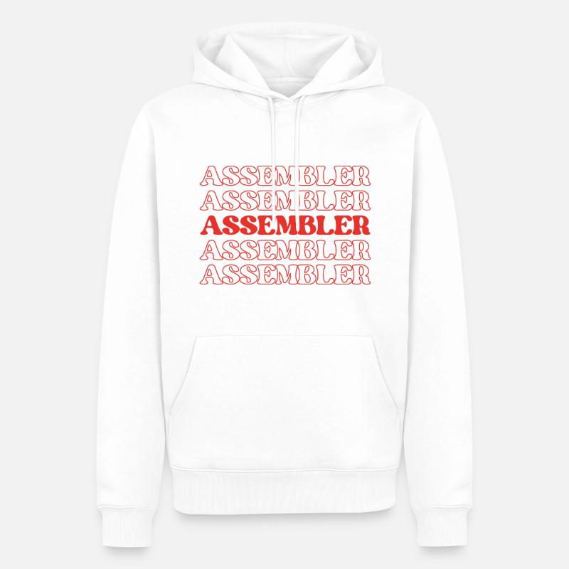 Assembleur Fabricant Assembleur Constructeur Maker - Sweat à capuche Premium bio Homme - blanc