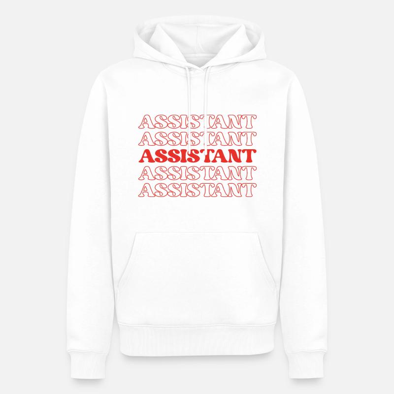Assistent Assistent Helfer Unterstützer - Männer Premium Bio Hoodie - Weiß